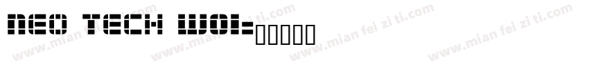 Neo Tech W01字体转换